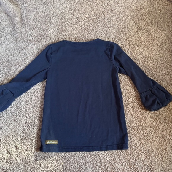 Matilda Jane Girls Blue Long Sleeve Tunic Top Size 6 Flutter Sleeve - Picture 5 of 5